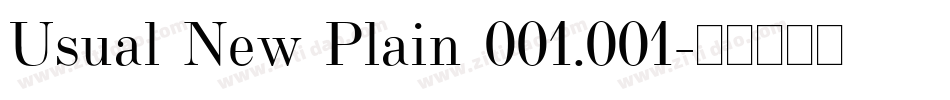 Usual New Plain 001.001字体转换